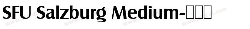 SFU Salzburg Medium字体转换